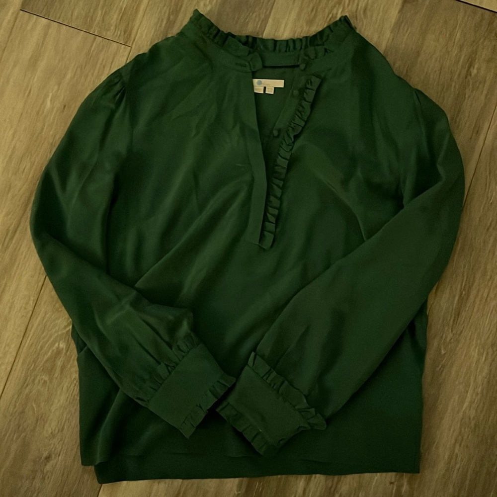 Boden silk blouse. Size 12. Green.